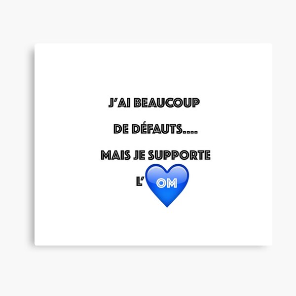 Cadeaux pour supporters Olympique de Marseille Impression sur toile
