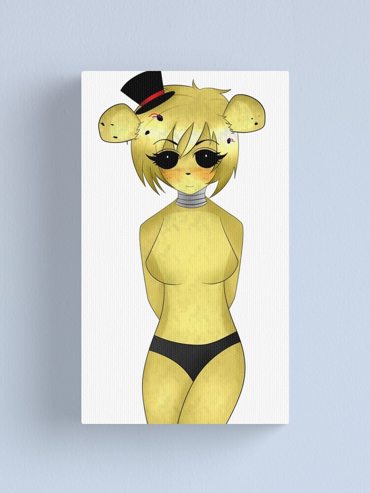 Five Nights In Anime Golden Freddy Canvas Print By Luckyemily1231 Redbubble
