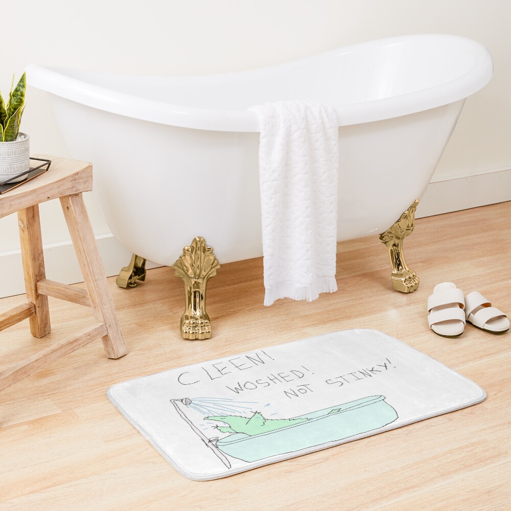 Clean! Washed! Not stinky! Bath Mat
