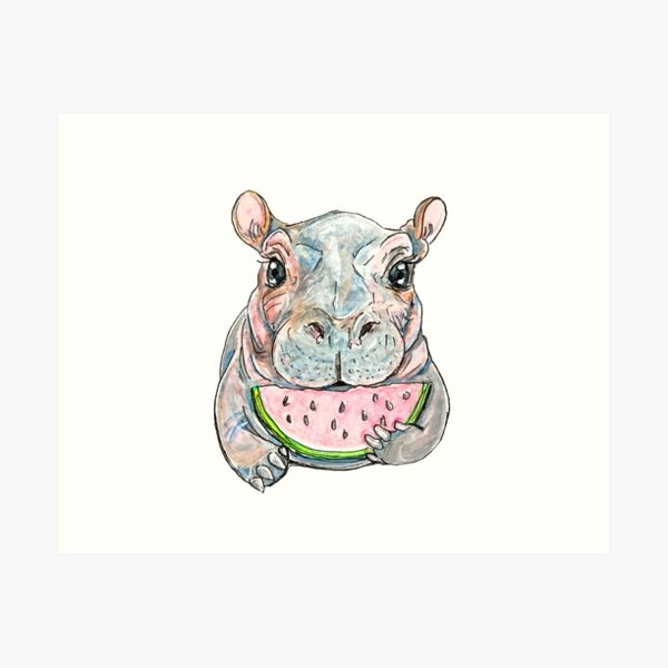 Item preview, Fiona the hippo design designed and sold by justcutebyiris.