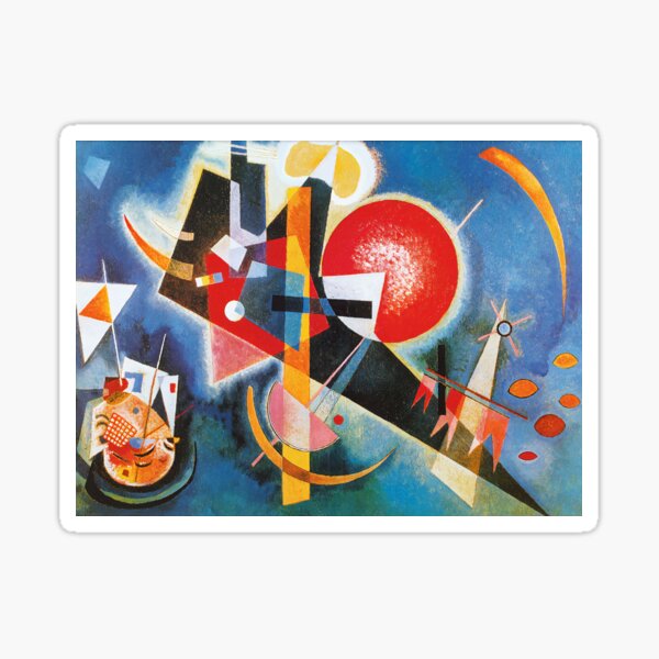 Wassily Kandinsky en bleu Sticker