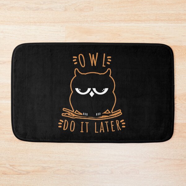 Item preview, Owl Do It Later | Perfect Cute Funny Owl Procrastination Gift Idea for Her for Him Vintage Retro designed and sold by Van-Tees.