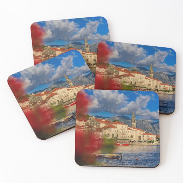 Item preview, Scenic view of the old city of Perast in Kotor Bay designed and sold by SvetlanaSF.