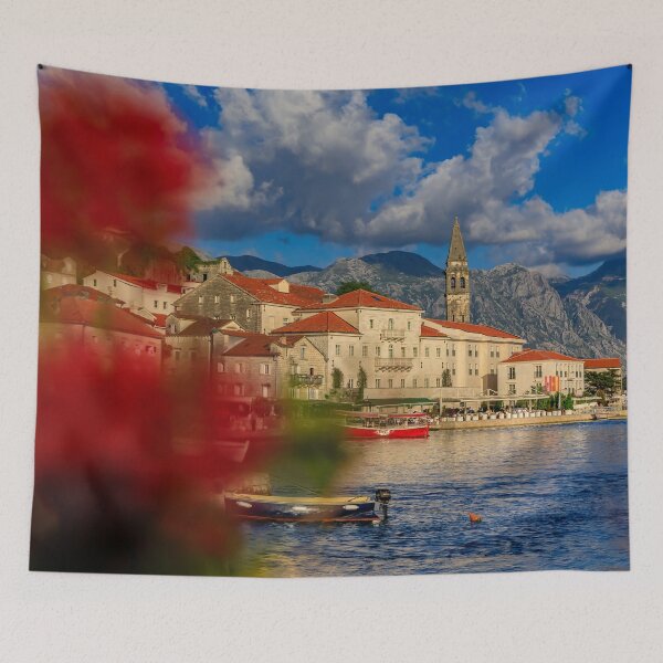 Item preview, Scenic view of the old city of Perast in Kotor Bay designed and sold by SvetlanaSF.
