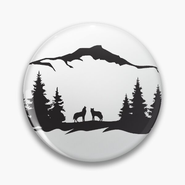 Item preview, Wolf on nature under the mountain designed and sold by endi318.