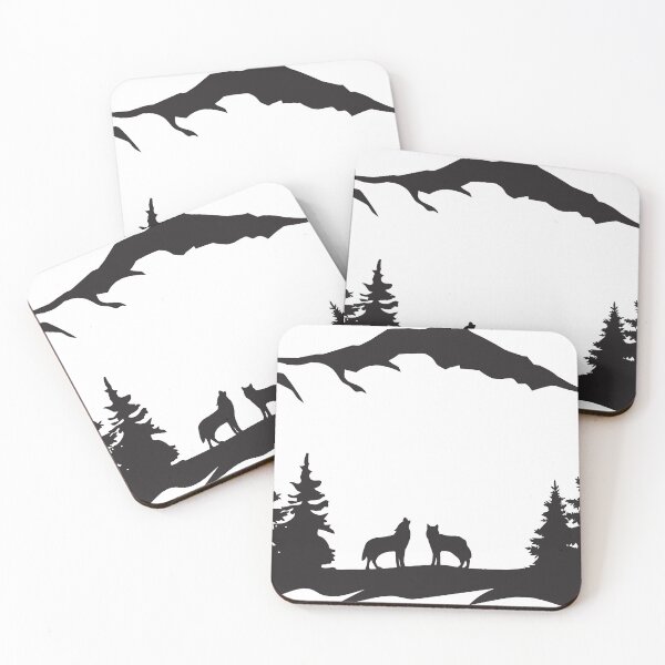 Item preview, Wolf on nature under the mountain designed and sold by endi318.