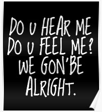 Póster Kendrick Lamar - Alright (white font)