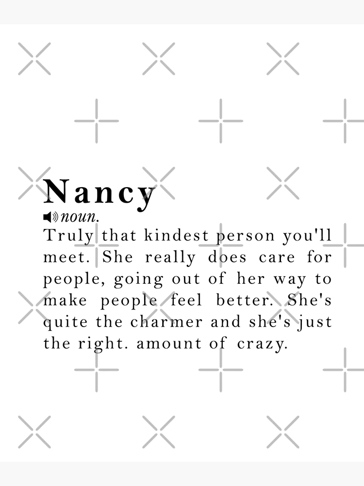 Nancy First Name Meaning Art Print-name 