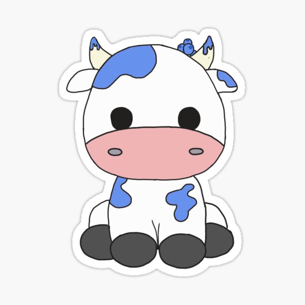 Blueberry Cow Stickers | Redbubble