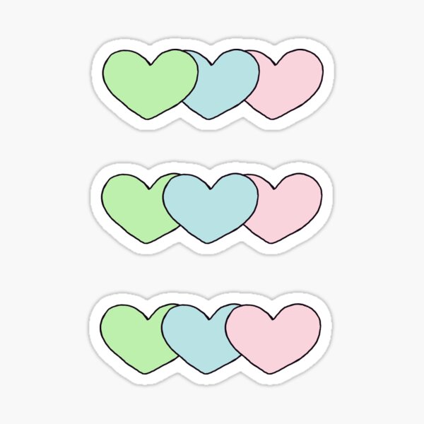 Set of 3 Linzer Heart Stickers - cookie design stickers — pushedunder