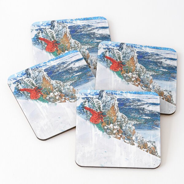 Item preview, Snowboarder Glides Down. For snowboarding Lovers designed and sold by ColortrixArt.