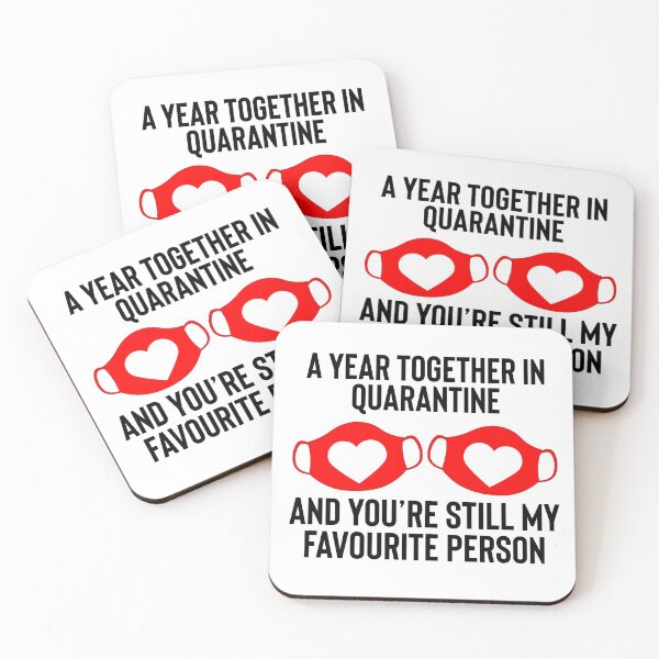 Item preview, Year in Quarantine Valentines Day 2021 Vday 2021 Couples Card designed and sold by RainbowPandas.