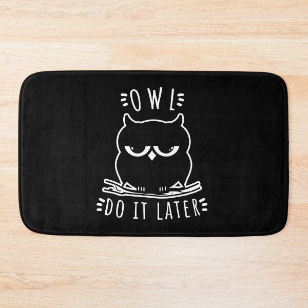 Item preview, Owl Do It Later | Perfect Cute Funny Owl Procrastination Gift Idea for Her for Him Vintage Retro designed and sold by Van-Tees.