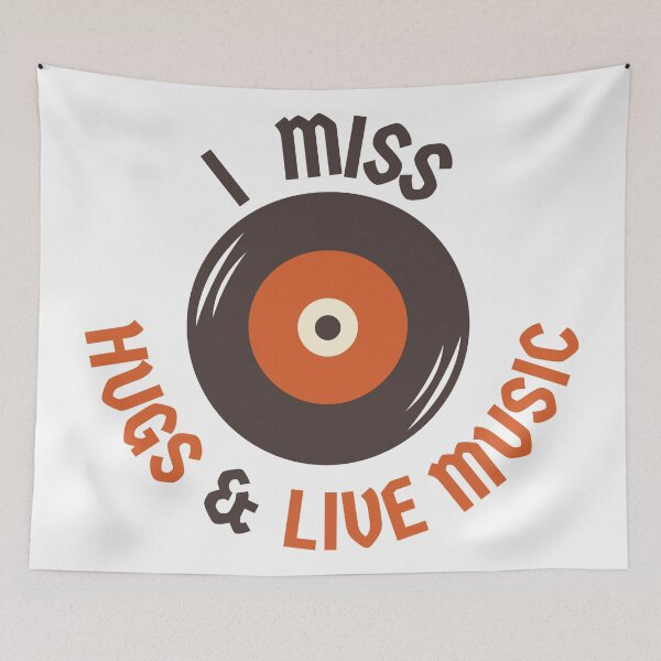 Item preview, Vintage I Miss Hugs And Live Music designed and sold by casualism.