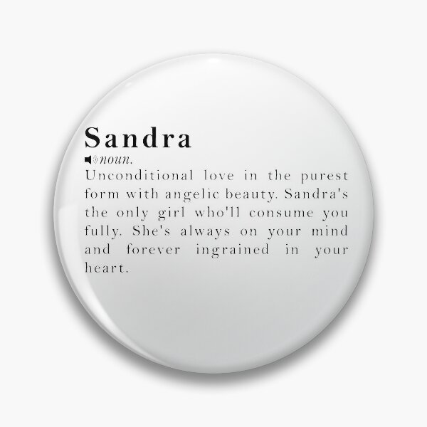 Item preview, Sandra Name Definition Meaning designed and sold by peachyline.
