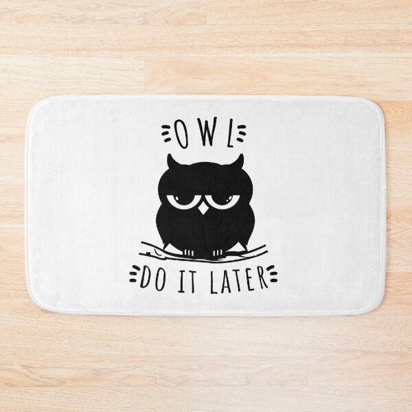 Item preview, Owl Do It Later | Perfect Cute Funny Owl Procrastination Gift Idea for Her for Him Vintage Retro designed and sold by Van-Tees.