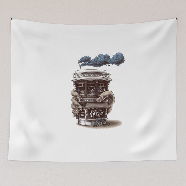 Item preview, Beautiful Coffee Shop House Cup Design designed and sold by Opal Print.