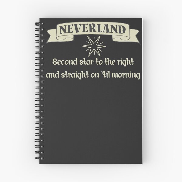Item preview, Neverland Second Star To The Right And Straight On Til Morning T Shirt designed and sold by bitsnbobs.