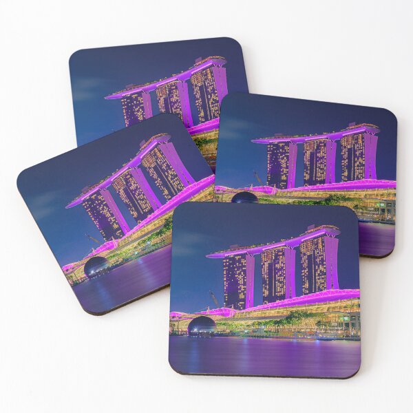 Item preview, Marina Bay Sands in Singapore after sunset designed and sold by SvetlanaSF.