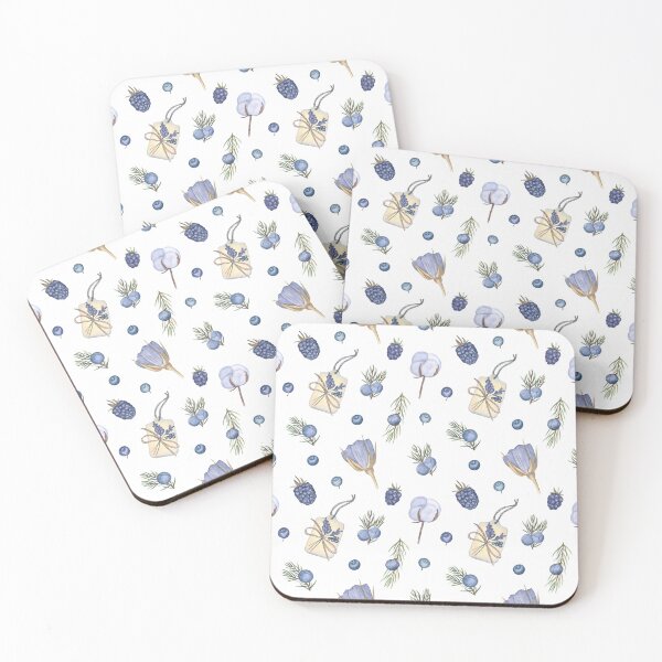 Item preview, Juniper, flowers and herbs on white designed and sold by Flowersforbear.