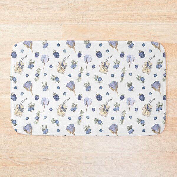 Item preview, Juniper, flowers and herbs on white designed and sold by Flowersforbear.