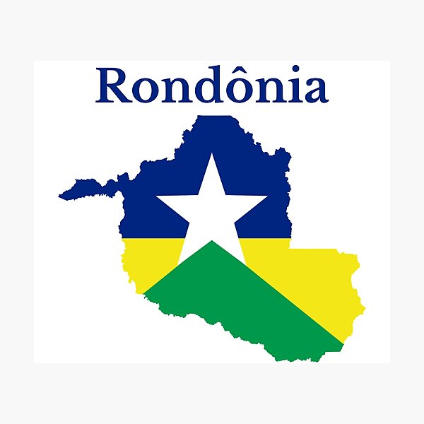 Map of Brazil and Rondonia state.