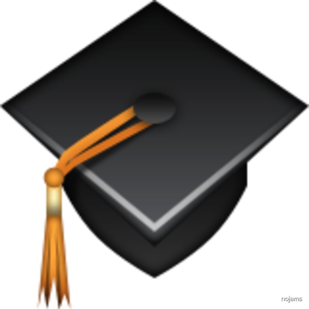 "Graduation Cap Emoji" by nojams Redbubble