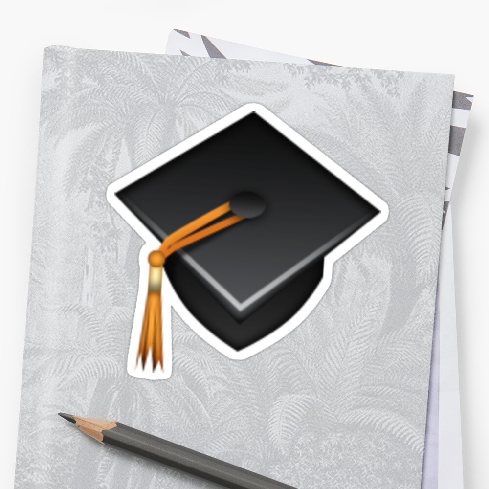 Pegatina «Graduation Cap Emoji» de nojams Redbubble