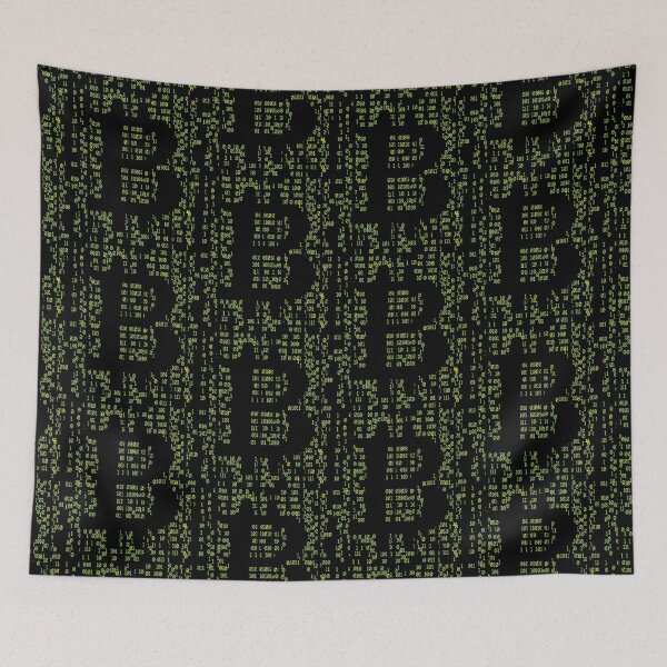 Item preview, Bitcoin (BTC) Cryptocurrency Green 0 1 Code Screen designed and sold by MadMando.