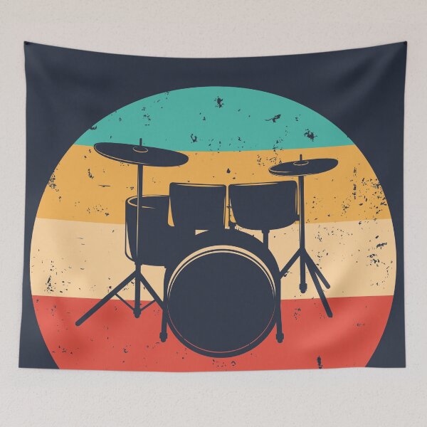Item preview, vintage sunset drums lover drummers band birthday gift girls designed and sold by ELmezz.