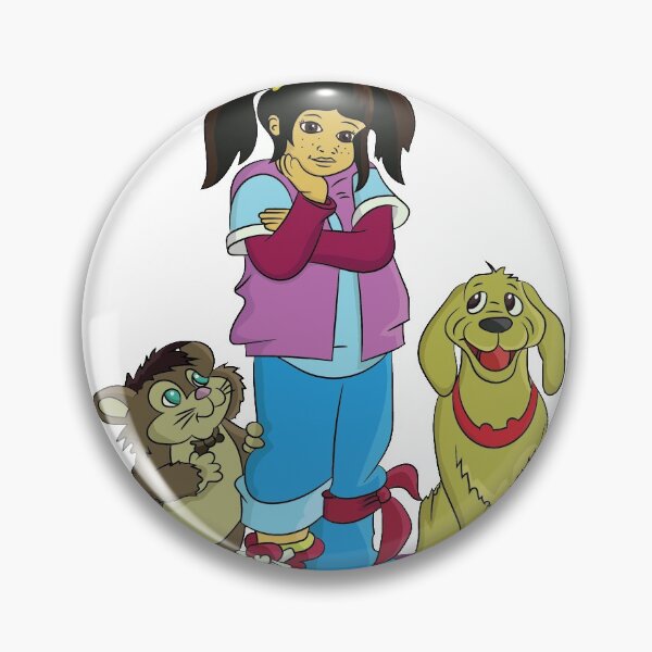 Item preview, GIRL WITH DOG AND WOODCHUCK designed and sold by squigglemonkey.