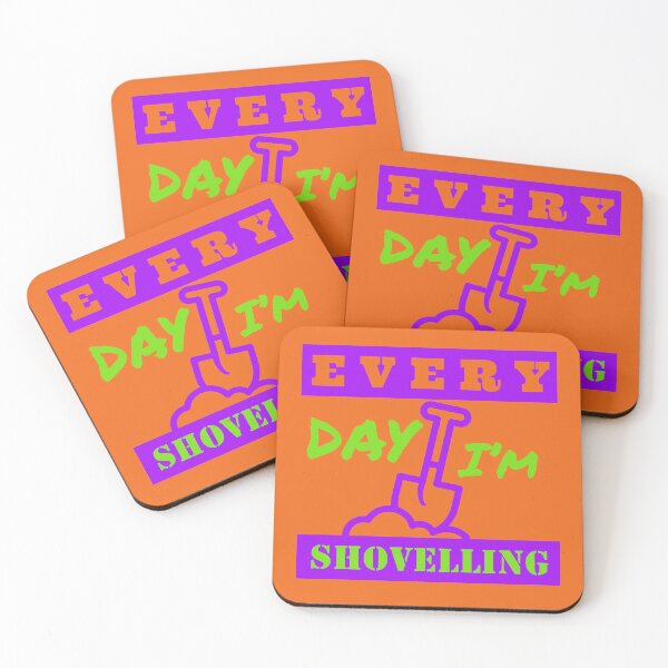 Item preview, Every day I'm shovelling 90s style bright orange designed and sold by shmupod.