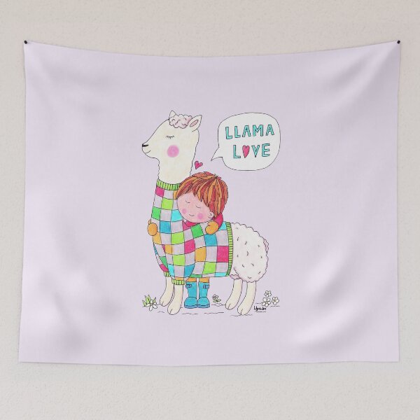 Item preview, Llama Love designed and sold by LouiseFranksArt.