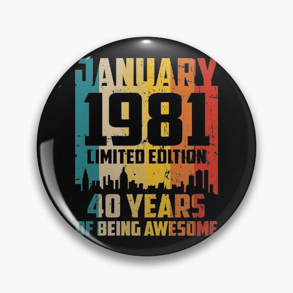 Item preview, 40th Birthday 40 Years Awesome Born 1981 designed and sold by Renergie.