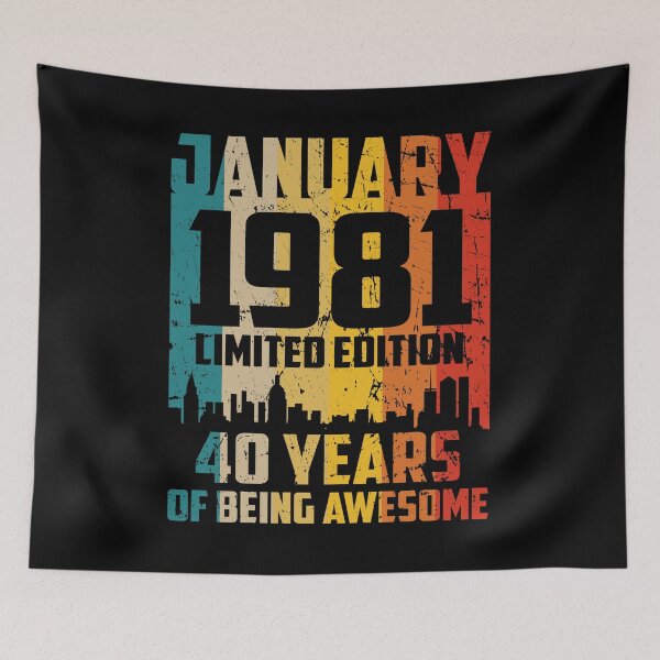 Item preview, 40th Birthday 40 Years Awesome Born 1981 designed and sold by Renergie.