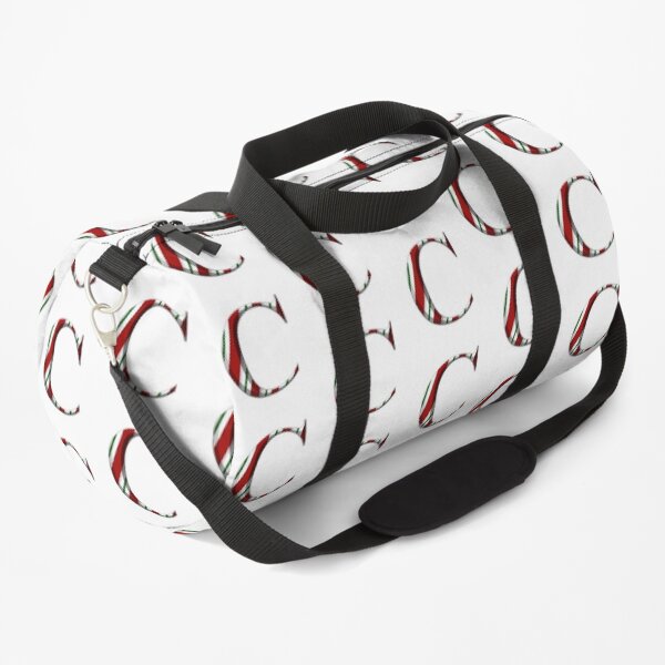 Christmas Monogram Letter C Duffle Bag