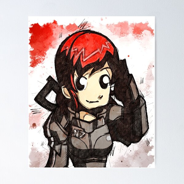 Artikel-Vorschau von Femshep - Paragon - Chibi - Aquarell Skizze, designt und verkauft von Visionyst.