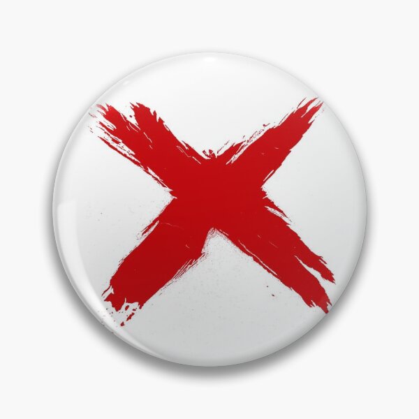 Item preview, X Red on White Cross designed and sold by mcac1d.