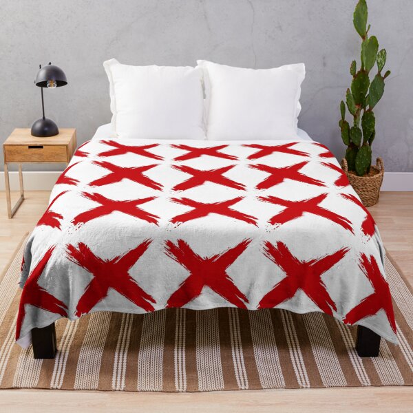 Item preview, X Red on White Cross designed and sold by mcac1d.
