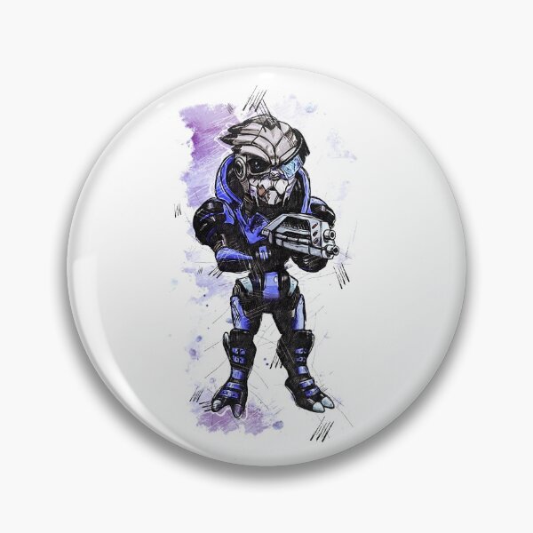Item preview, Garrus Vakarian - Archangel - Chibi - Watercolor Sketch designed and sold by Visionyst.