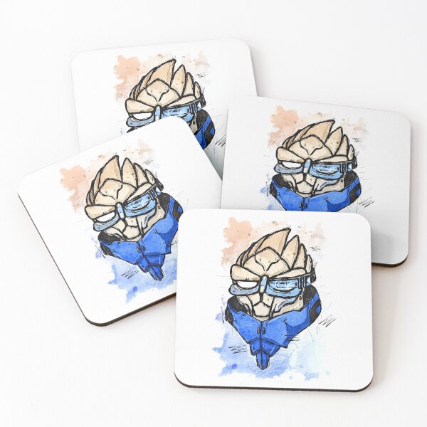 Item preview, Garrus Vakarian - Calibrating - Chibi - Watercolor Sketch designed and sold by Visionyst.