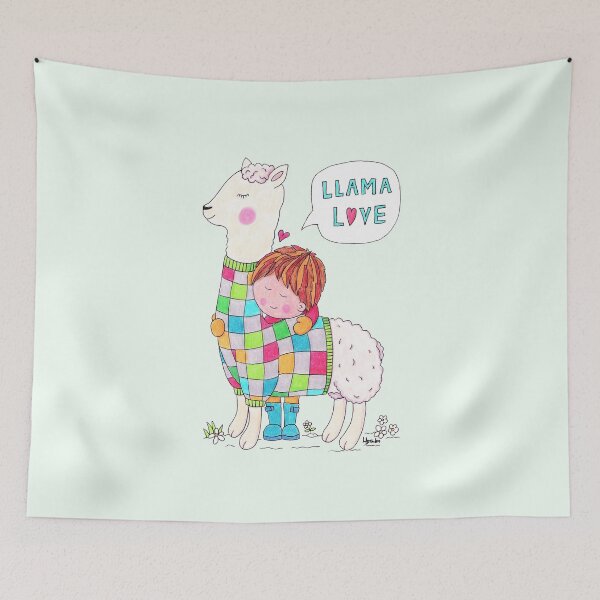 Item preview, Llama Love designed and sold by LouiseFranksArt.