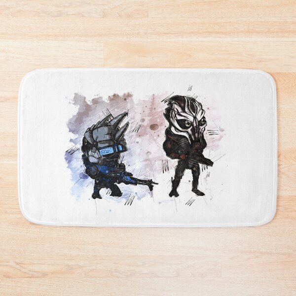 Item preview, Garrus Vakarian and Nihilus - Chibi - Watercolor Sketch designed and sold by Visionyst.