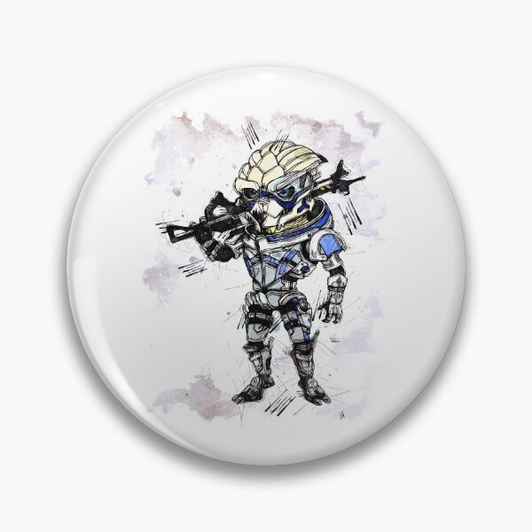 Item preview, Garrus Vakarian - Hunter - Chibi - Watercolor Sketch designed and sold by Visionyst.