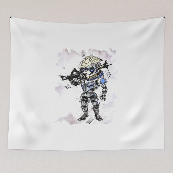 Item preview, Garrus Vakarian - Hunter - Chibi - Watercolor Sketch designed and sold by Visionyst.