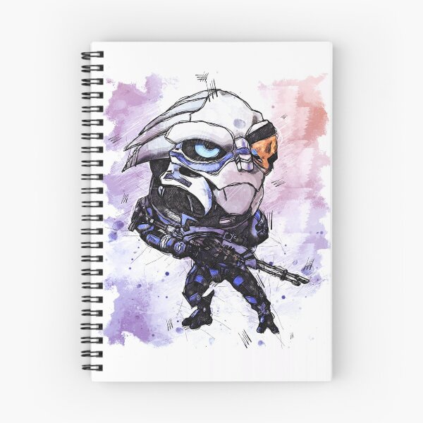 Item preview, Garrus Vakarian - Let Evil Beware - Chibi - Watercolor Sketch designed and sold by Visionyst.