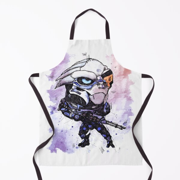 Item preview, Garrus Vakarian - Let Evil Beware - Chibi - Watercolor Sketch designed and sold by Visionyst.