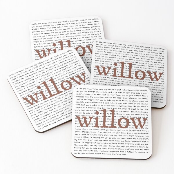 Item preview, willow lyrics - Taylor Swift Evermore designed and sold by bombalurina.