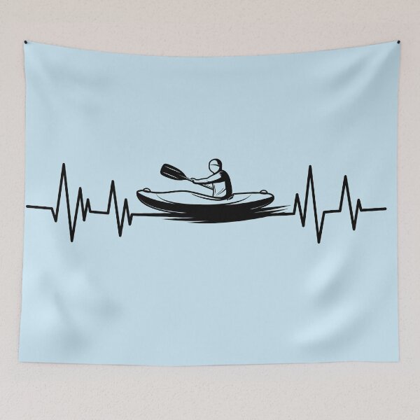 Item preview, Funny Kayak Quote Kayaker heartbeat Kayak lover designed and sold by ELmezz.