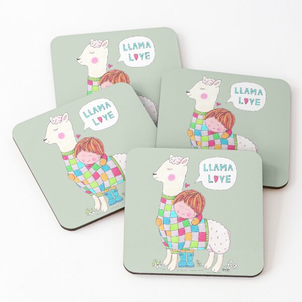 Item preview, Llama Love designed and sold by LouiseFranksArt.